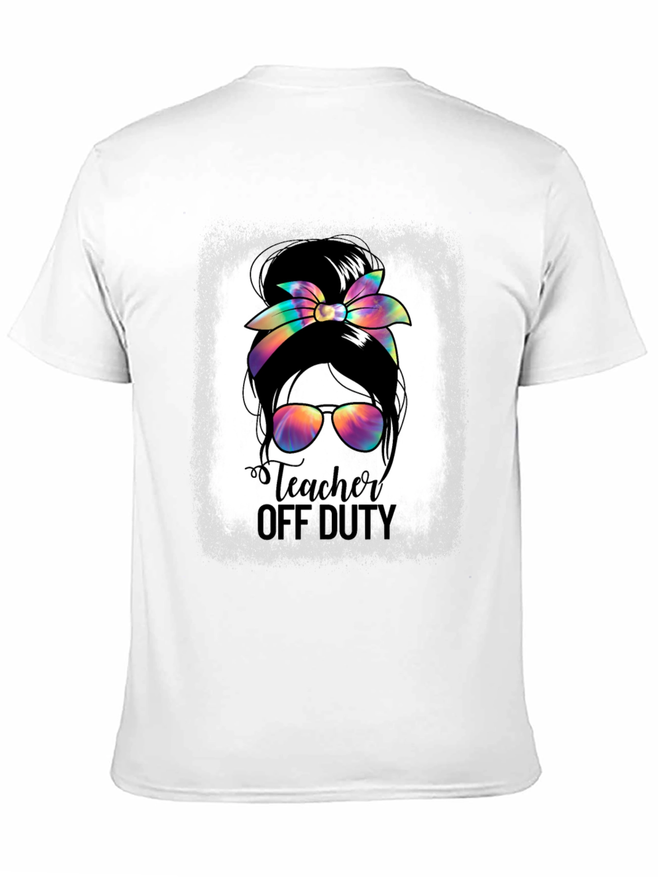 Teacher Off Duty Messy Bun T-Shirt