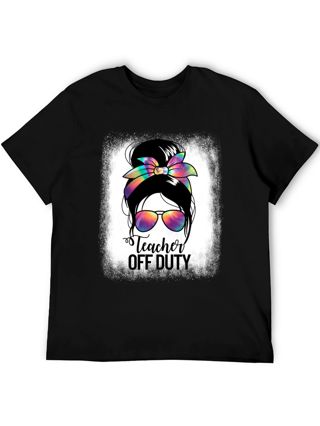 Teacher Off Duty Messy Bun T-Shirt