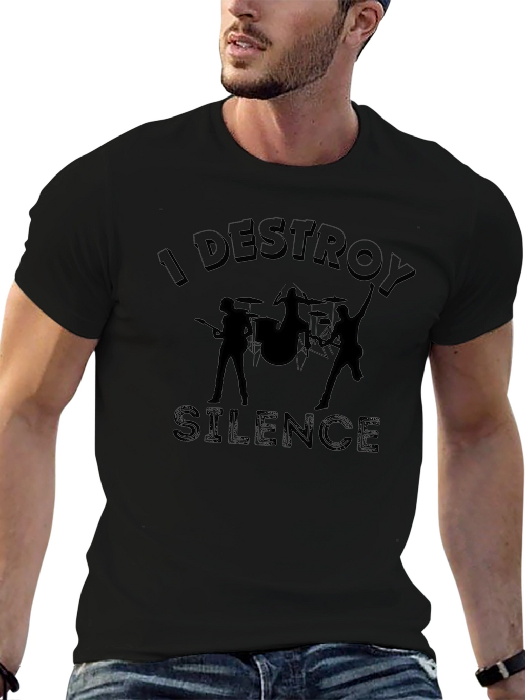 I Destroy Silence Graphic T-Shirt - Music Band Tee
