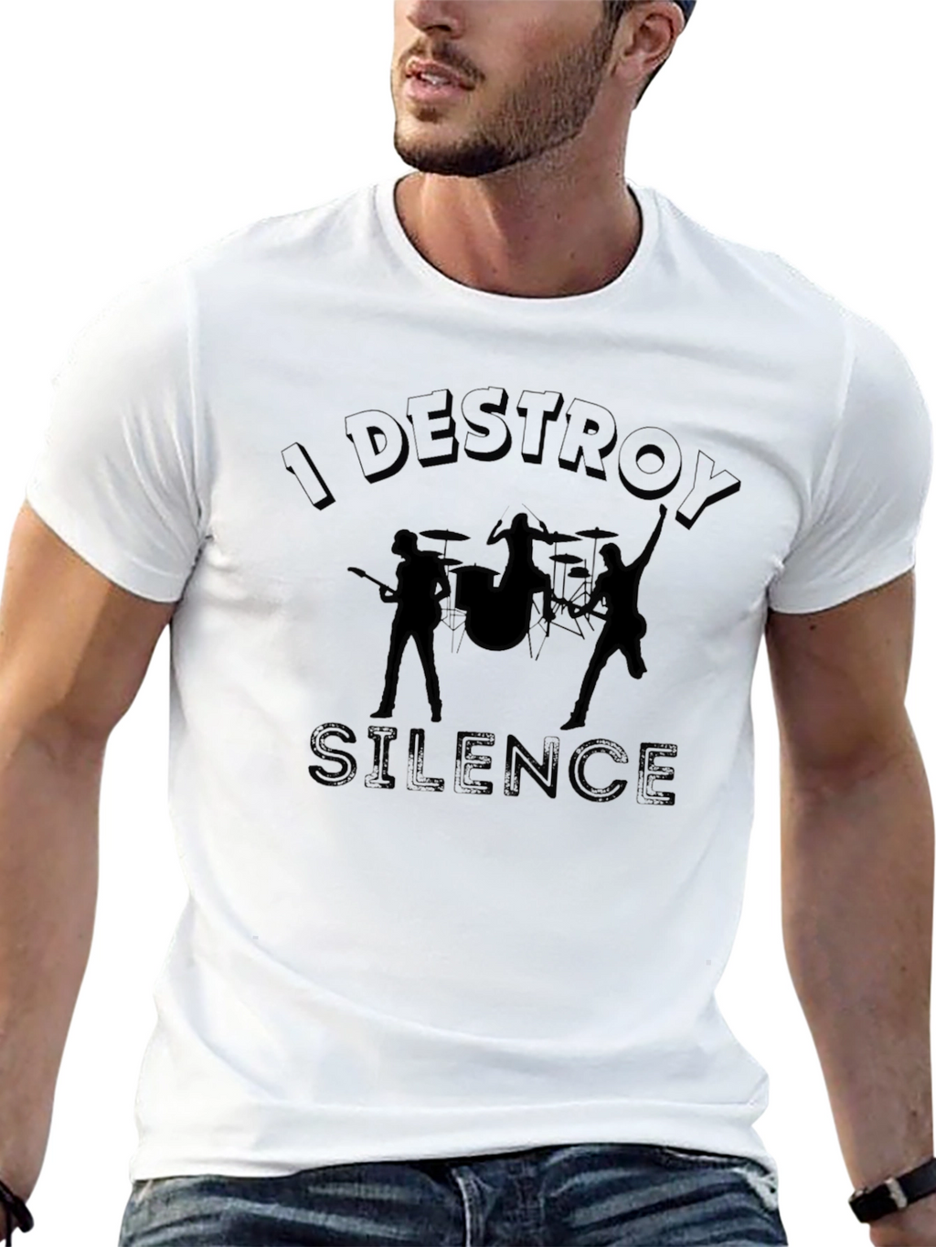 I Destroy Silence Graphic T-Shirt - Music Band Tee