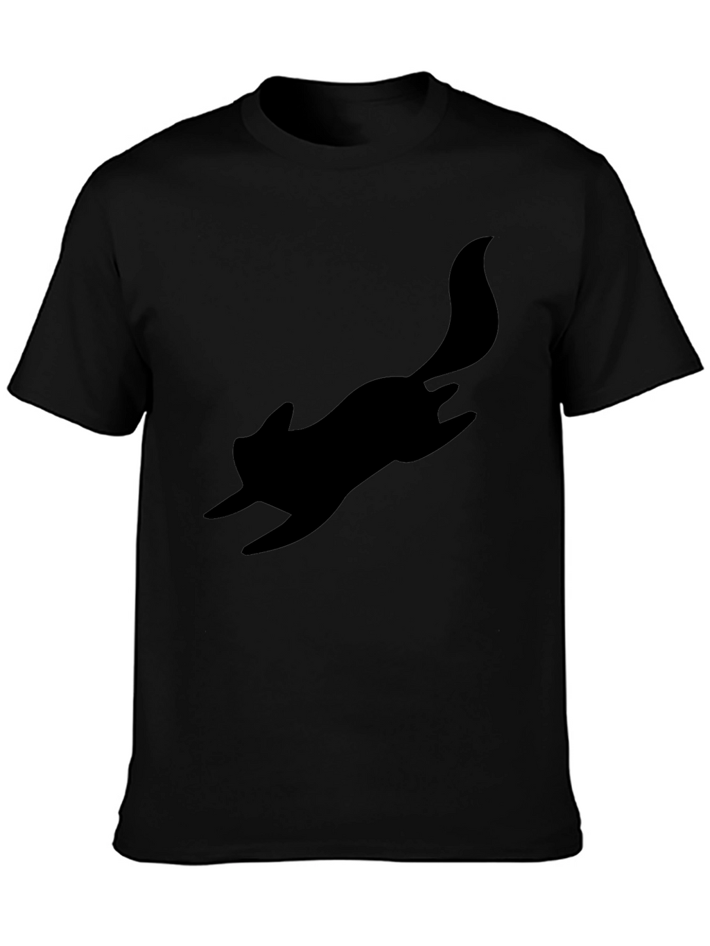 Black Squirrel Silhouette Tee - Casual Cool