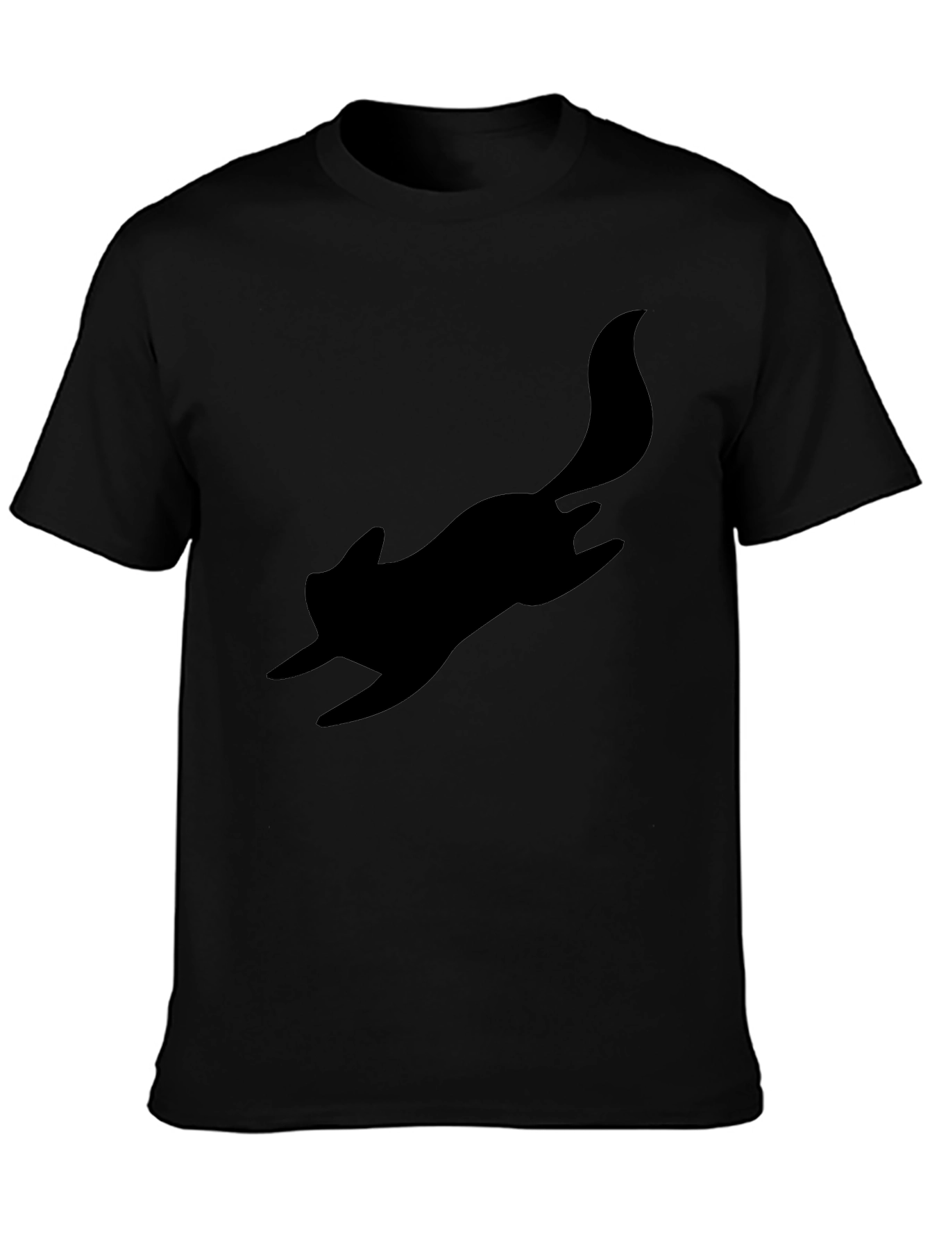 Black Squirrel Silhouette Tee - Casual Cool