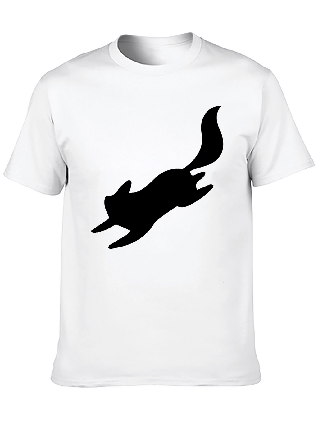 Black Squirrel Silhouette Tee - Casual Cool