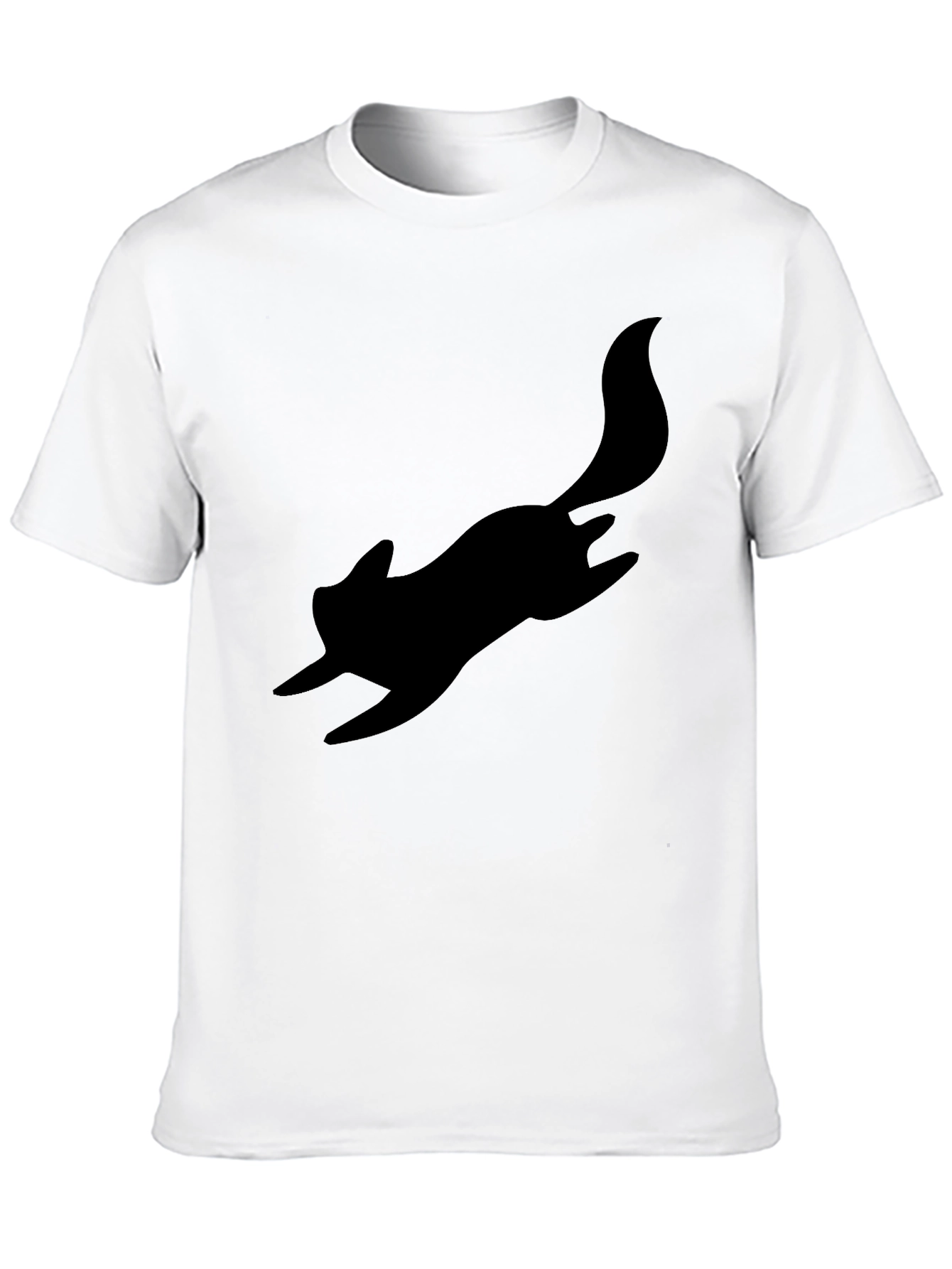 Black Squirrel Silhouette Tee - Casual Cool