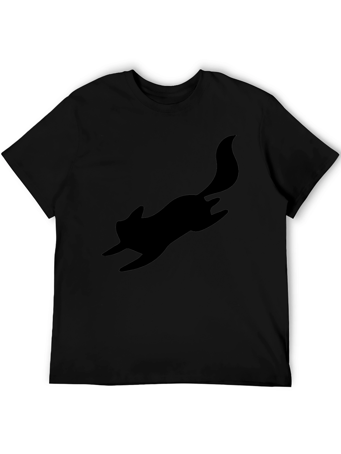 Black Squirrel Silhouette Tee - Casual Cool