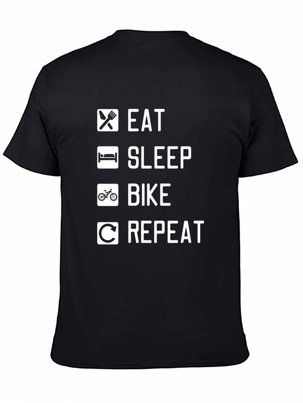 Eat Sleep Bike Repeat Graphic Tee - Cycling T-Shirt