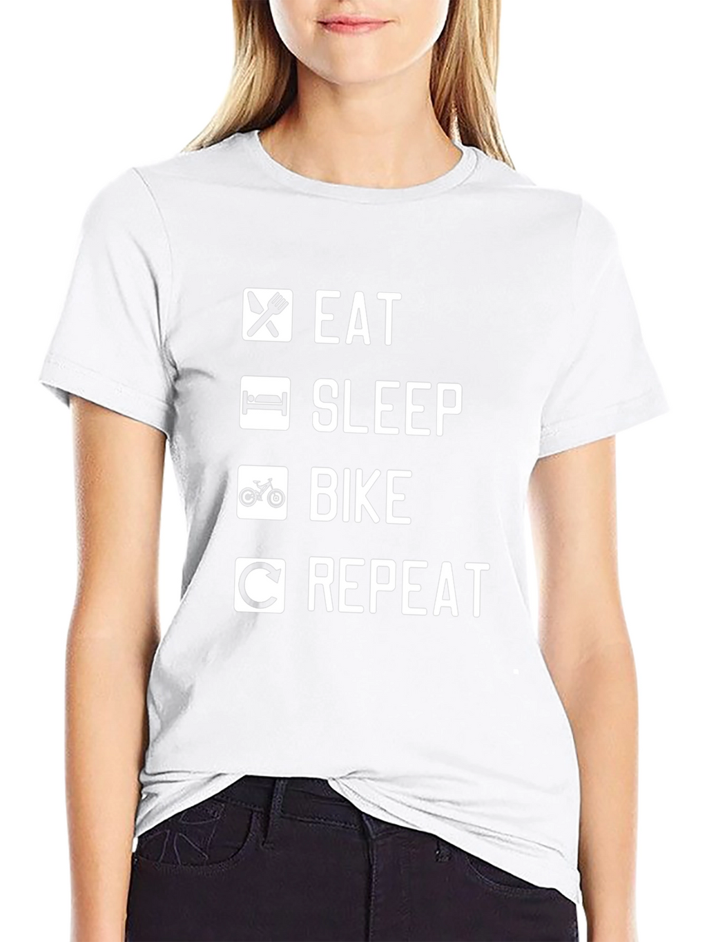 Eat Sleep Bike Repeat Graphic Tee - Cycling T-Shirt