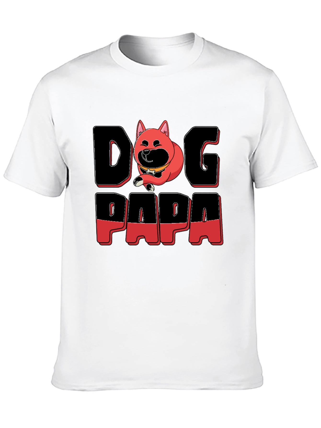 Dog Papa Graphic T-Shirt - Mens Black Tee