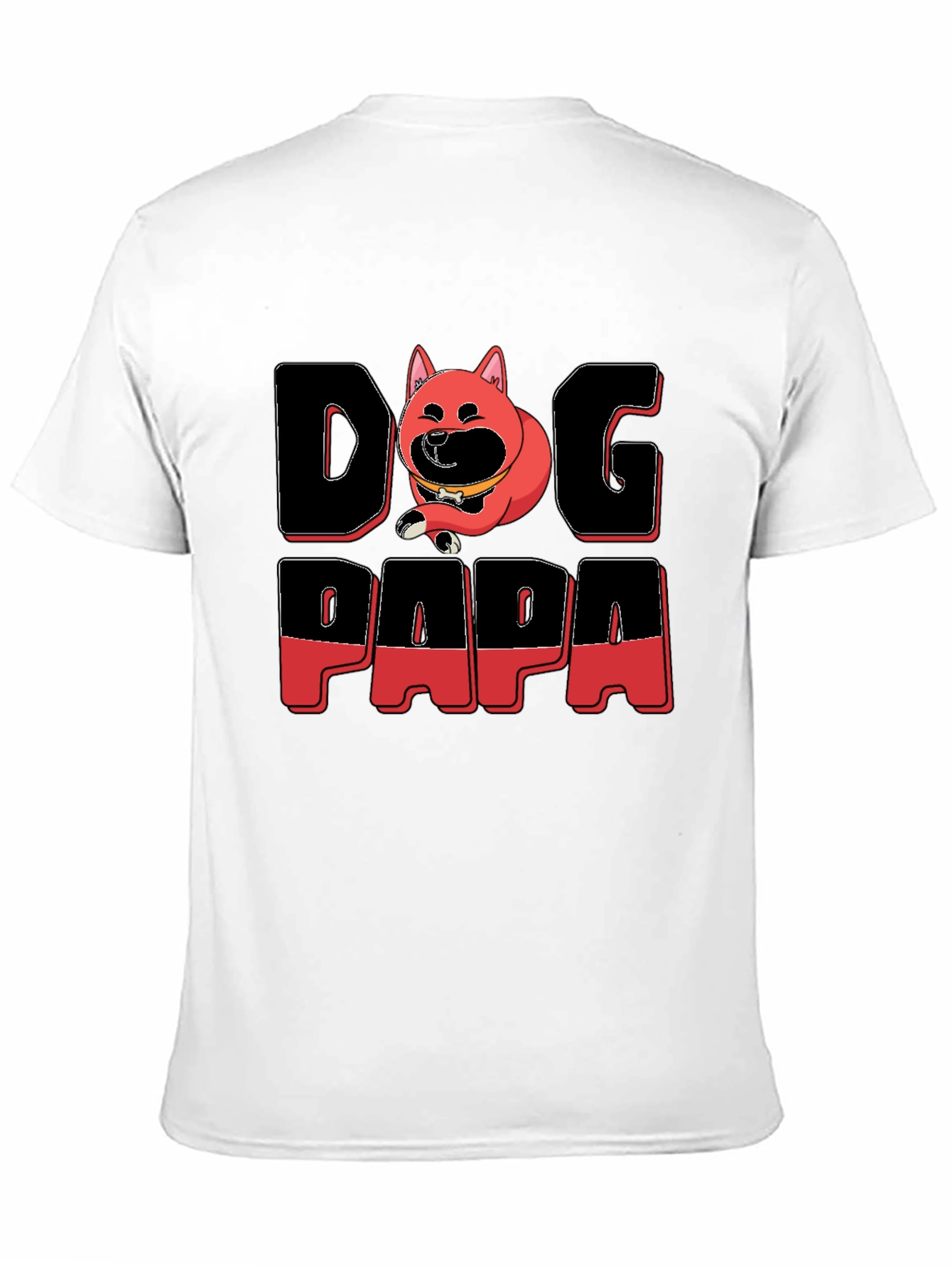 Dog Papa Graphic T-Shirt - Mens Black Tee