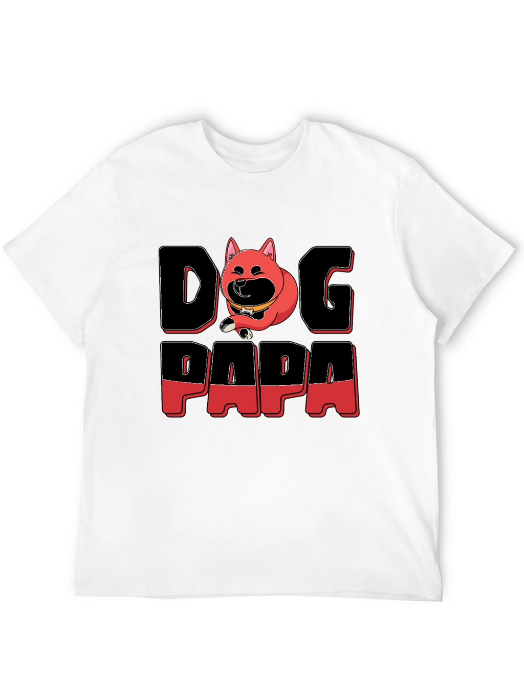 Dog Papa Graphic T-Shirt - Mens Black Tee