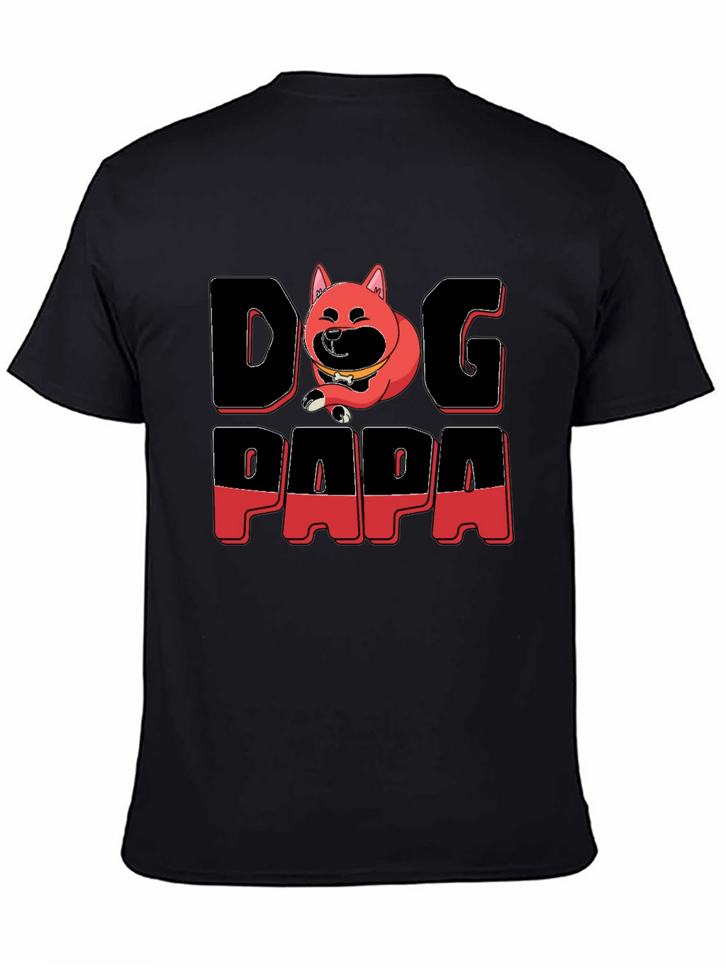 Dog Papa Graphic T-Shirt - Mens Black Tee