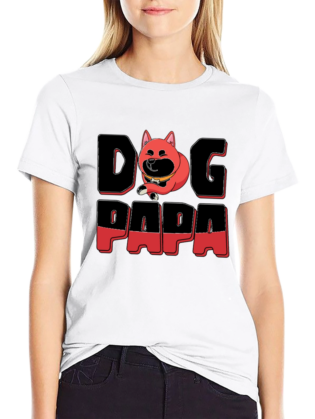 Dog Papa Graphic T-Shirt - Mens Black Tee