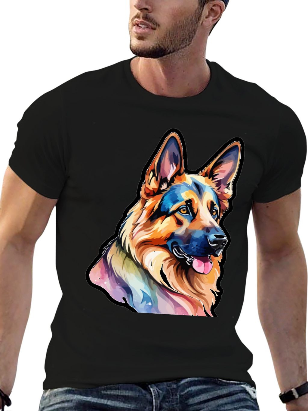 German Shepherd Dog Art T-Shirt