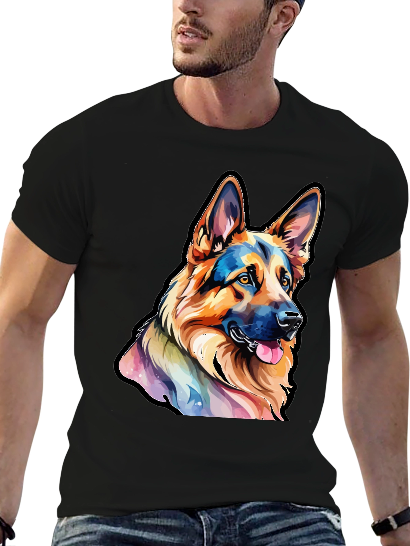 German Shepherd Dog Art T-Shirt