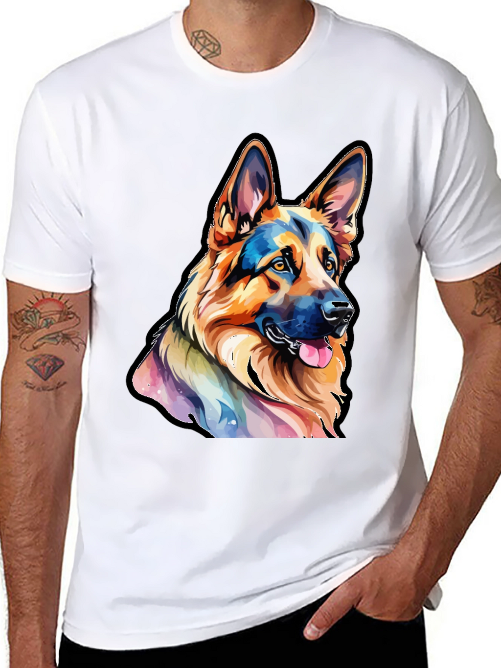German Shepherd Dog Art T-Shirt