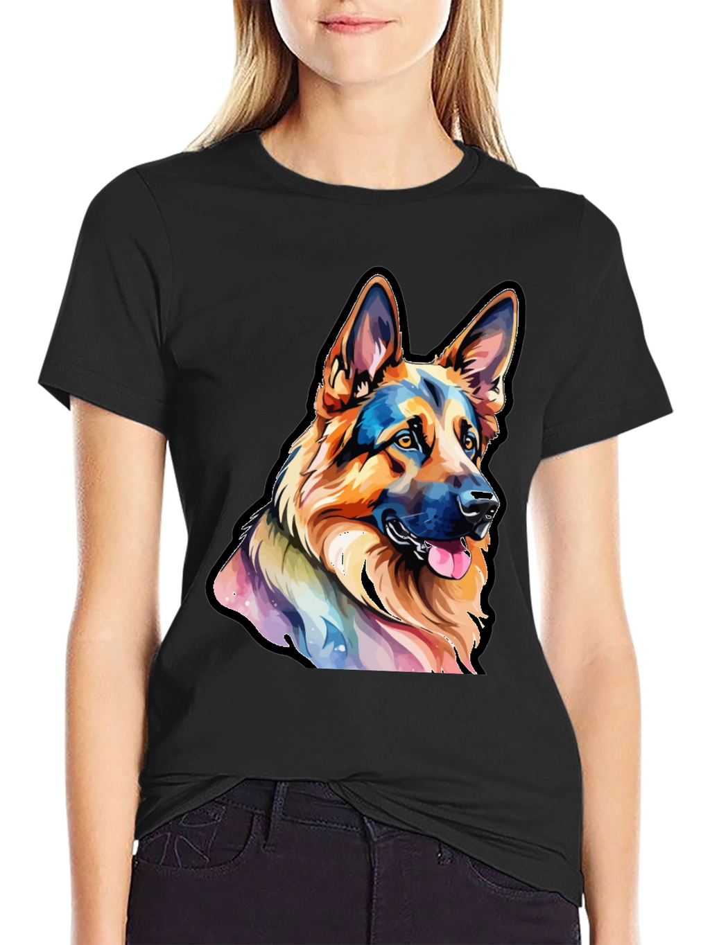 German Shepherd Dog Art T-Shirt