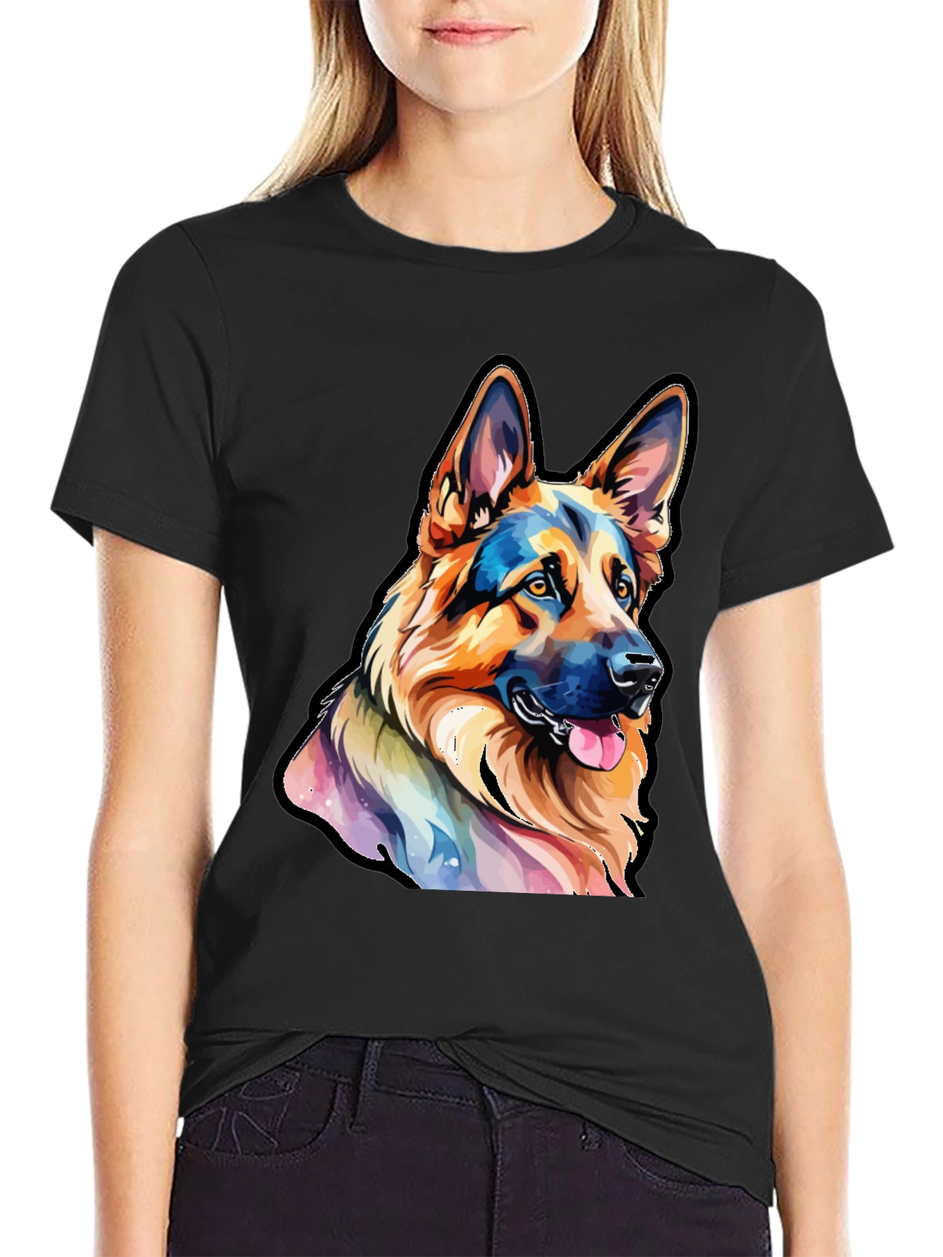 German Shepherd Dog Art T-Shirt