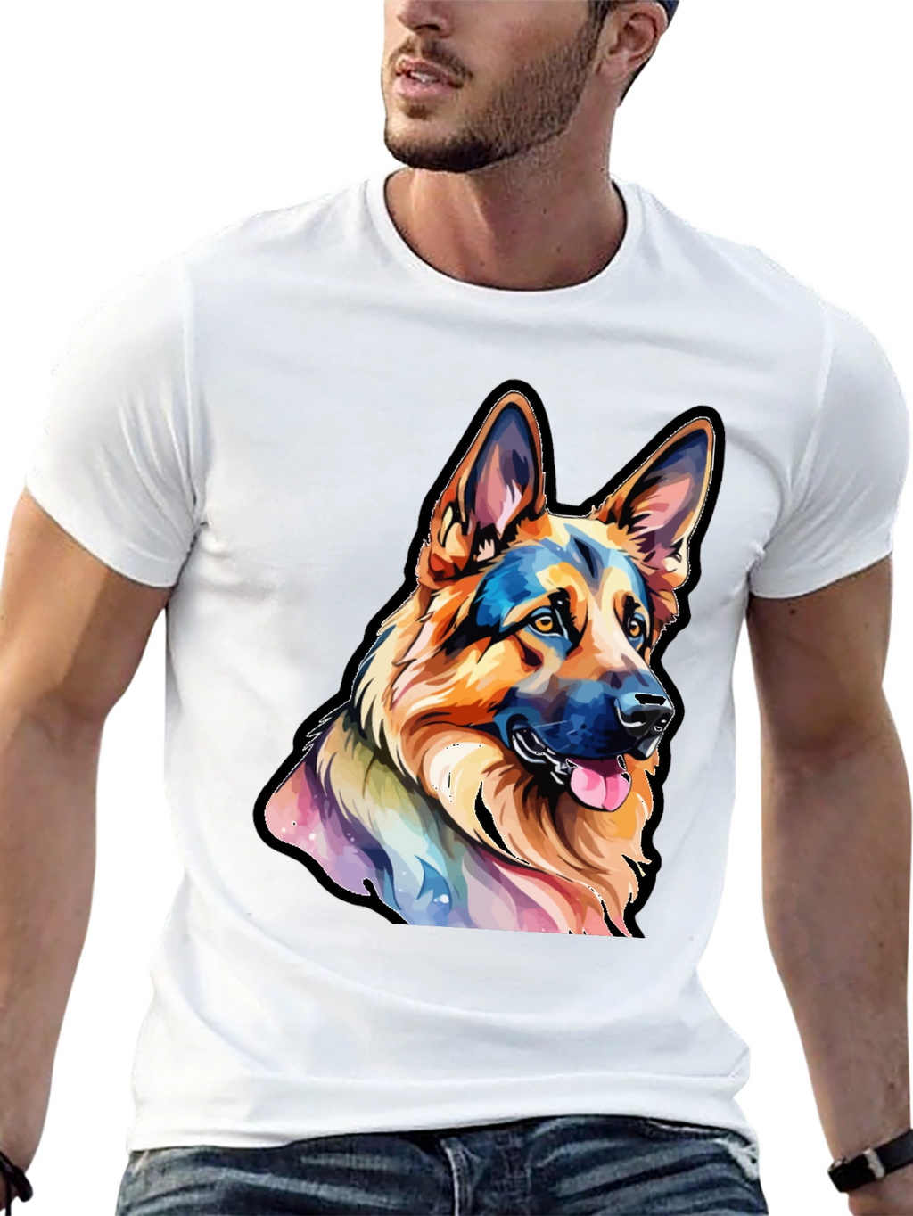 German Shepherd Dog Art T-Shirt