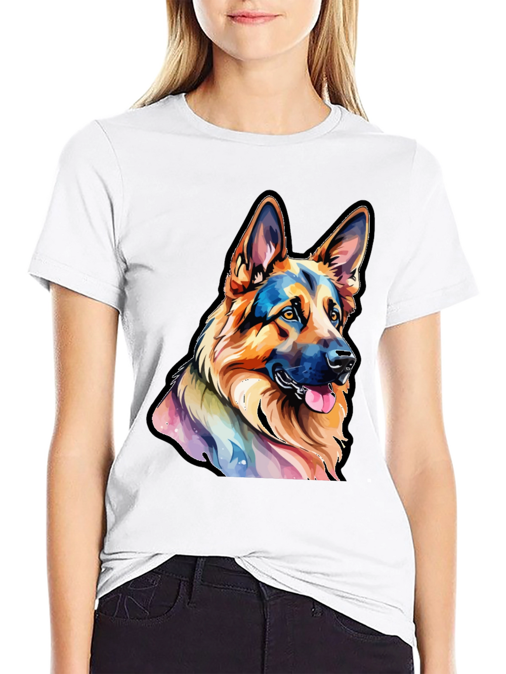 German Shepherd Dog Art T-Shirt