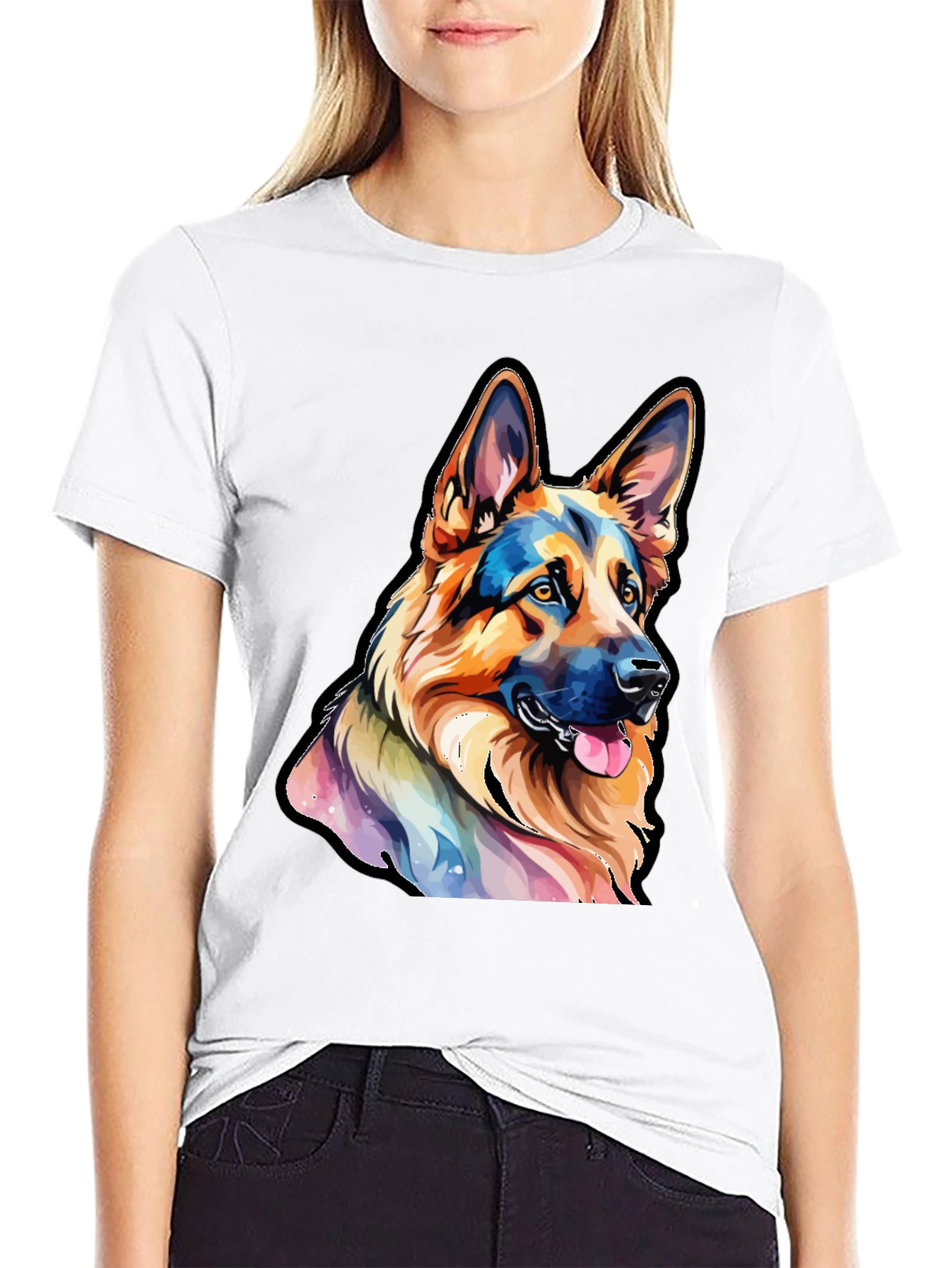 German Shepherd Dog Art T-Shirt