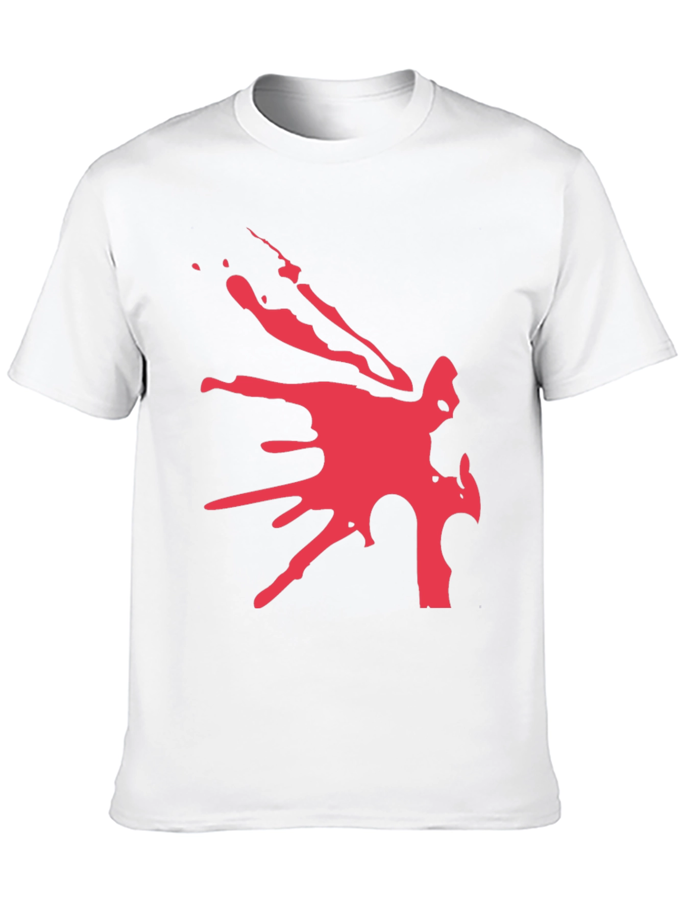 Bold Graphic Tee - Abstract Red Design on Black