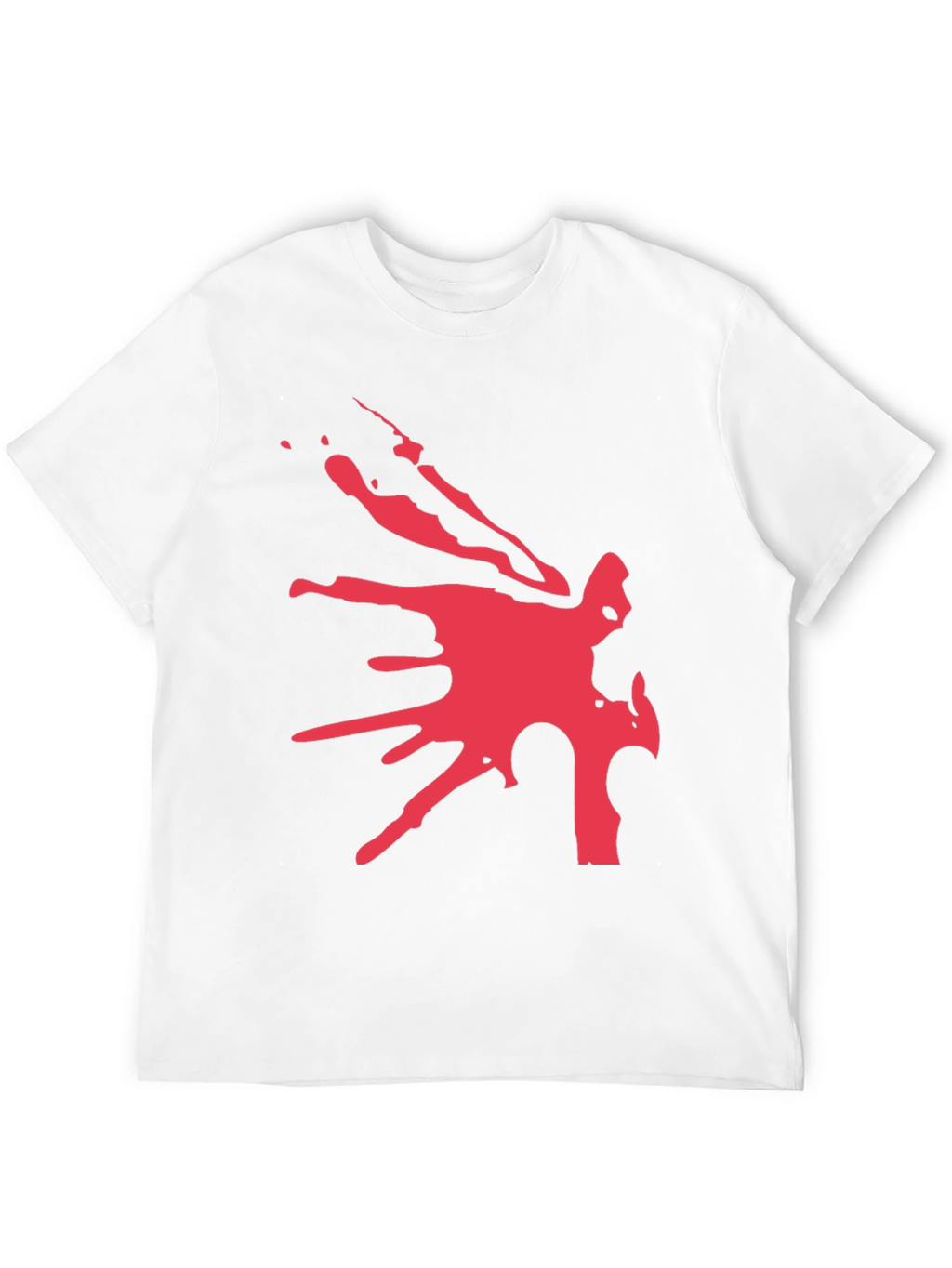 Bold Graphic Tee - Abstract Red Design on Black