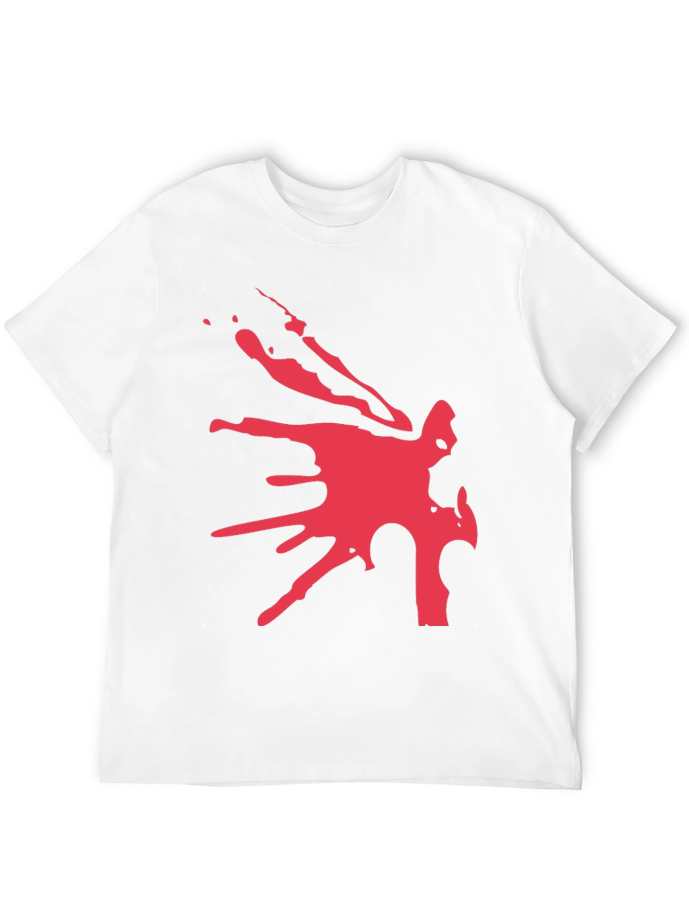 Bold Graphic Tee - Abstract Red Design on Black