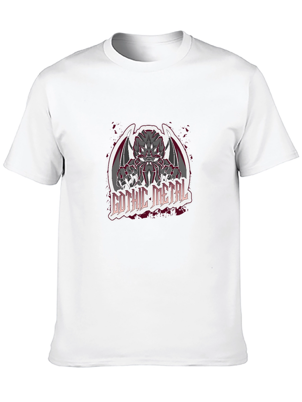 Gothic Metal Graphic Black T-Shirt