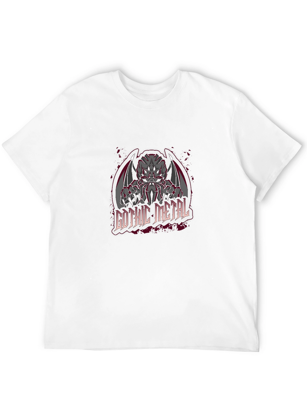 Gothic Metal Graphic Black T-Shirt