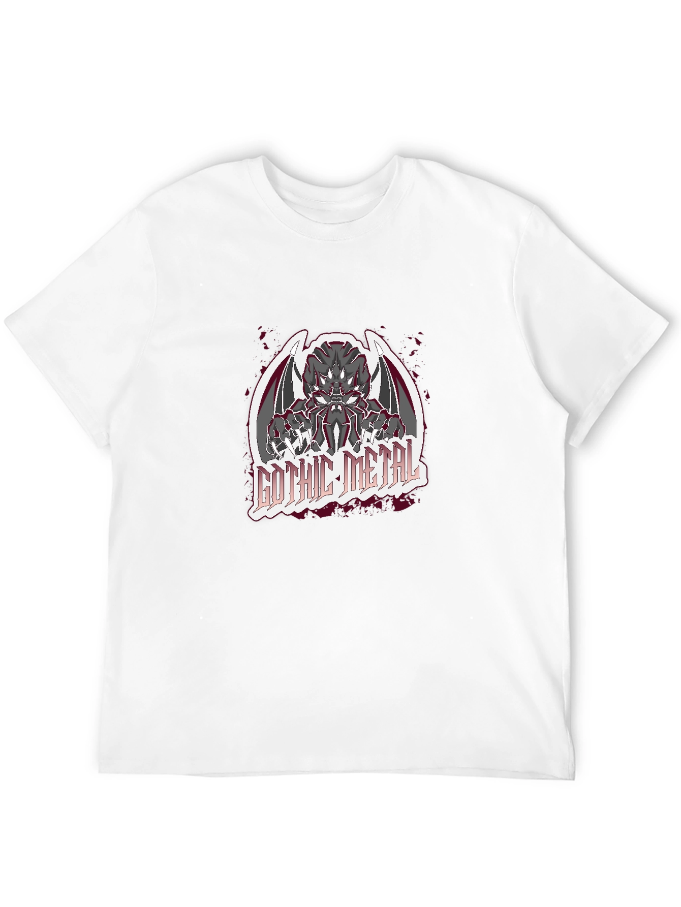 Gothic Metal Graphic Black T-Shirt