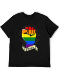 Pride Fist T-Shirt - Rainbow LGBT Gay Lesbian Rights