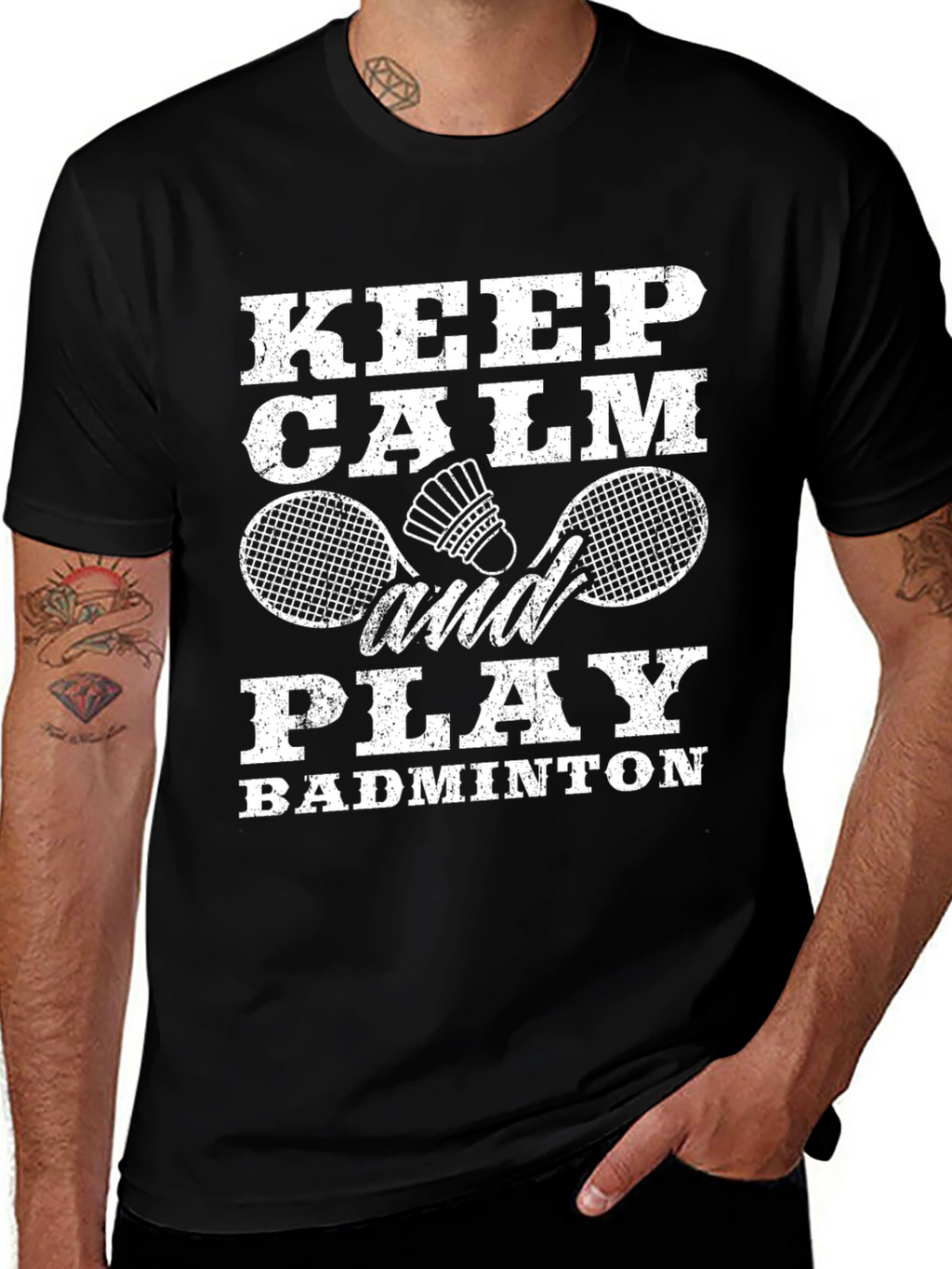 Keep Calm and Play Badminton T-Shirt