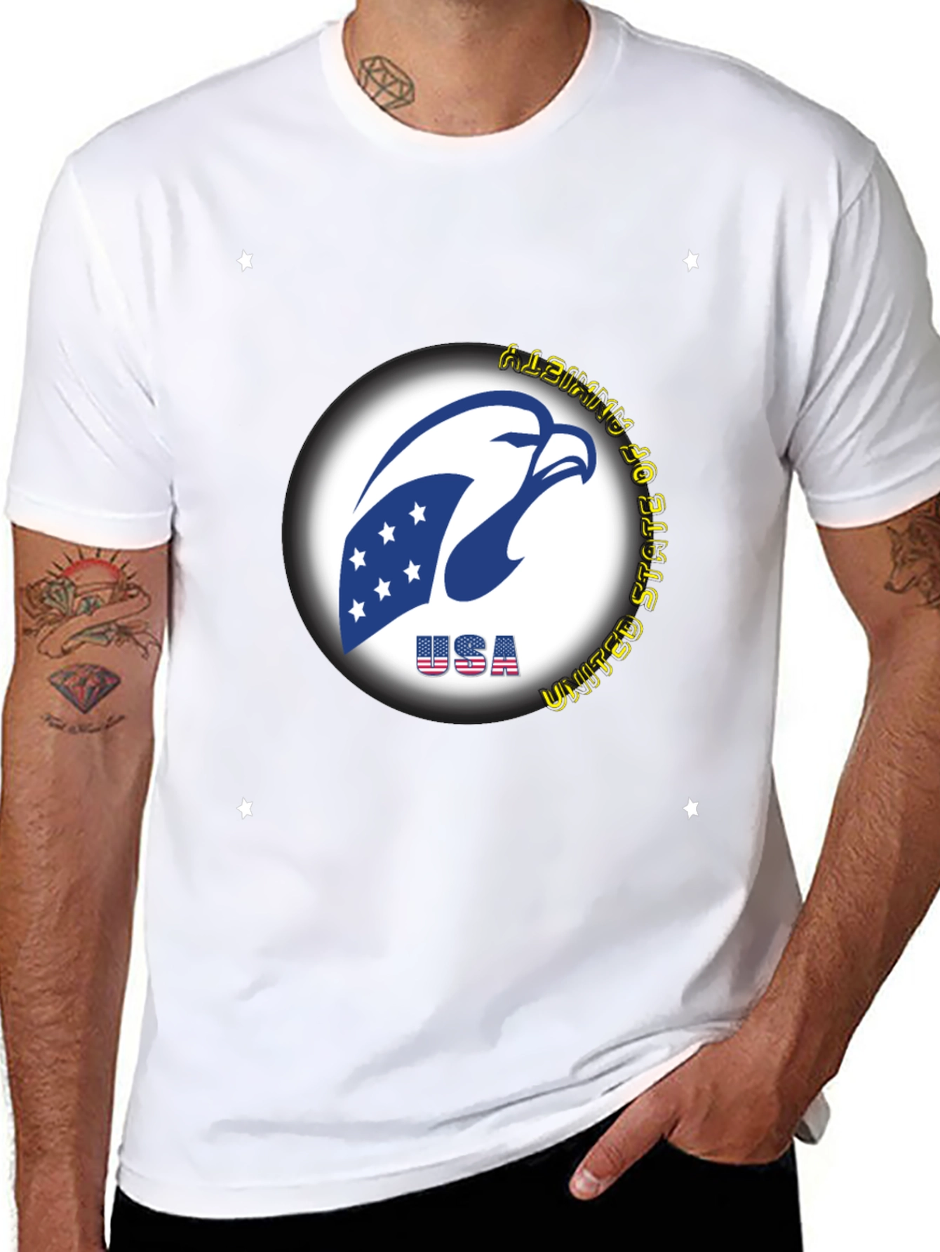 USA Eagle Graphic Tee - Patriotic Style
