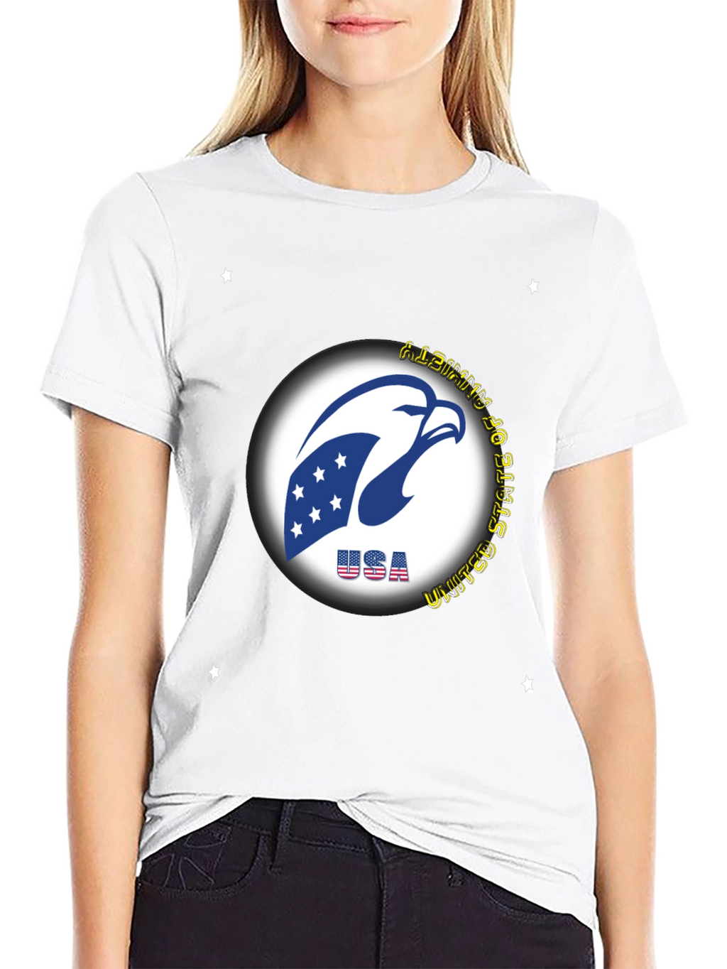USA Eagle Graphic Tee - Patriotic Style