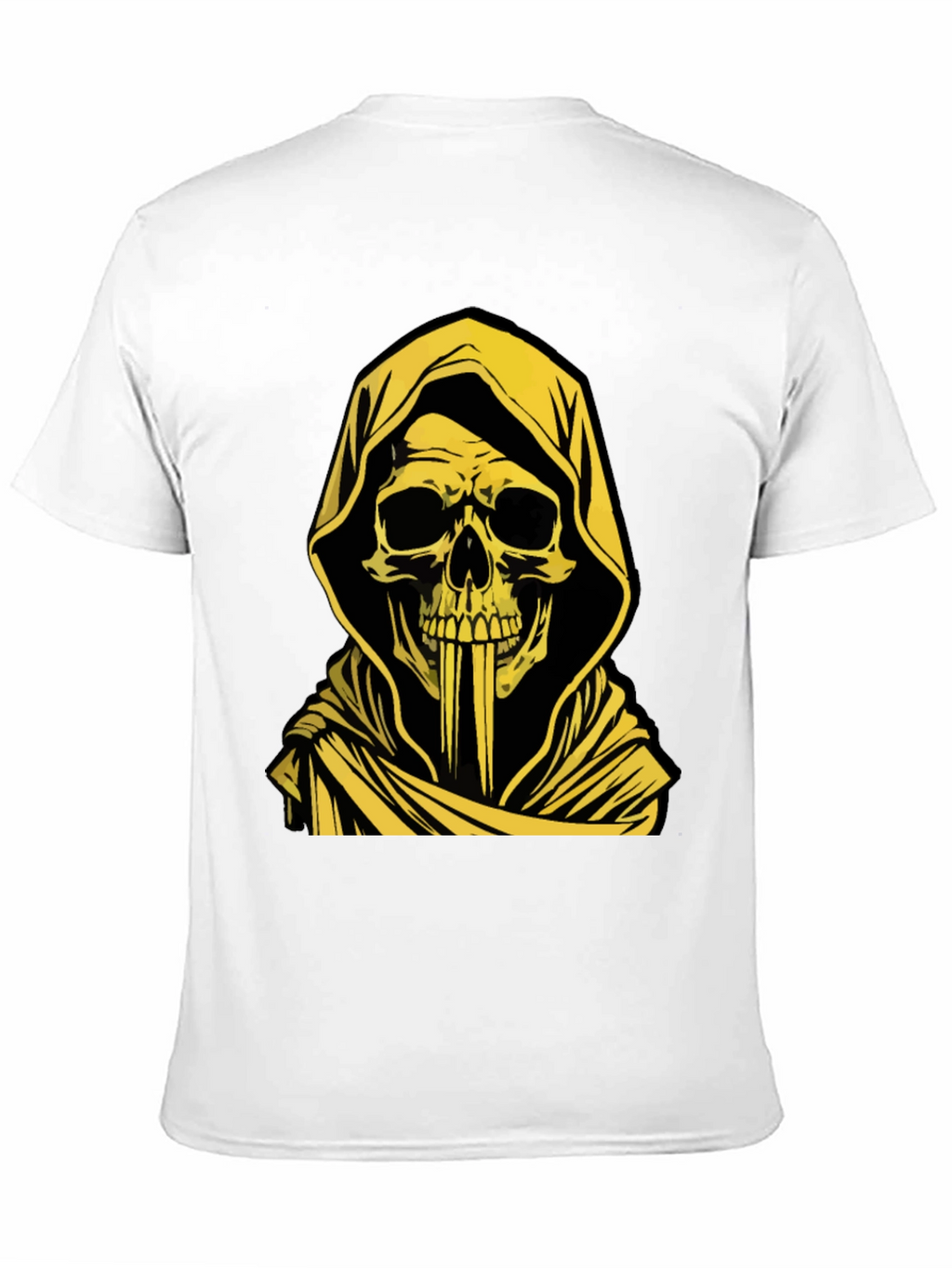 Grim Reaper Graphic Tee - Skull Hooded T-Shirt