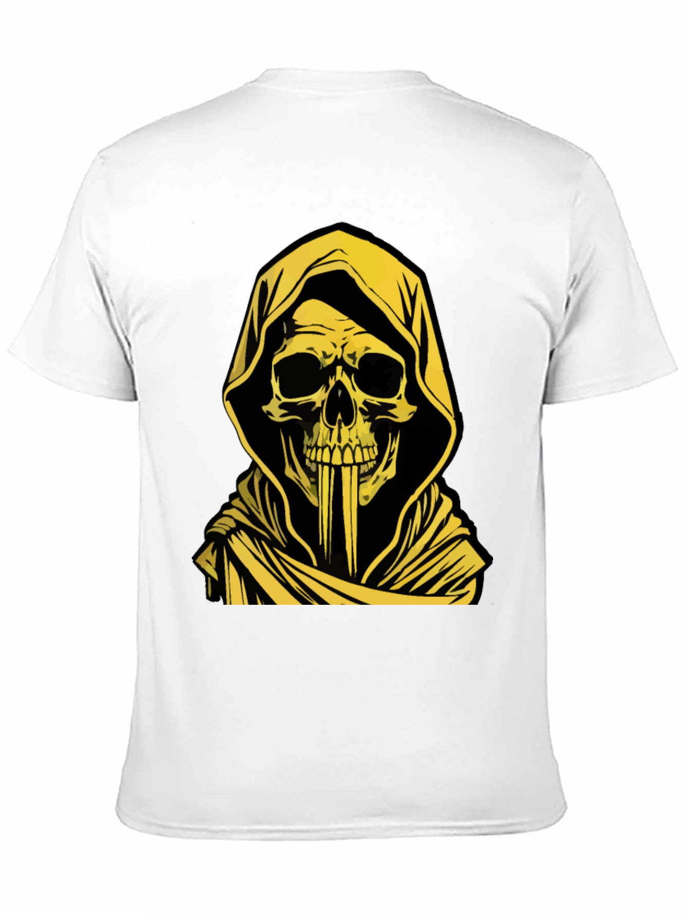 Grim Reaper Graphic Tee - Skull Hooded T-Shirt