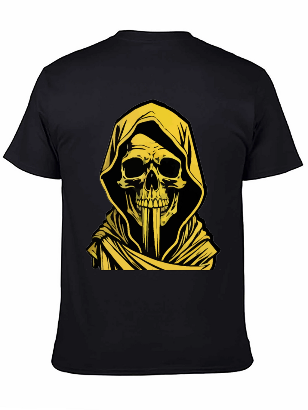 Grim Reaper Graphic Tee - Skull Hooded T-Shirt