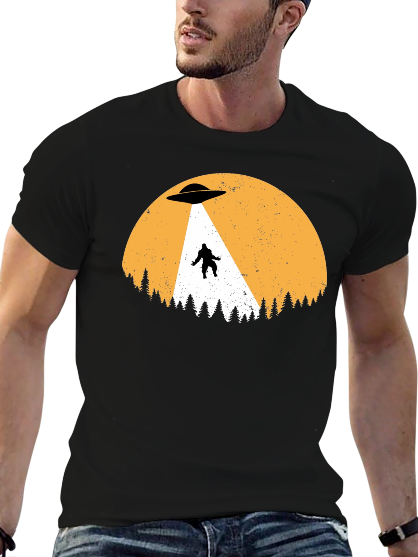 UFO Abduction Bigfoot T-Shirt