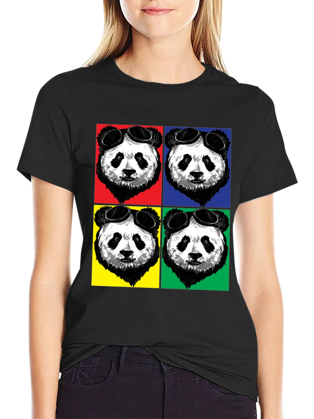 Pop Art Panda T-Shirt - Cool Graphic Tee