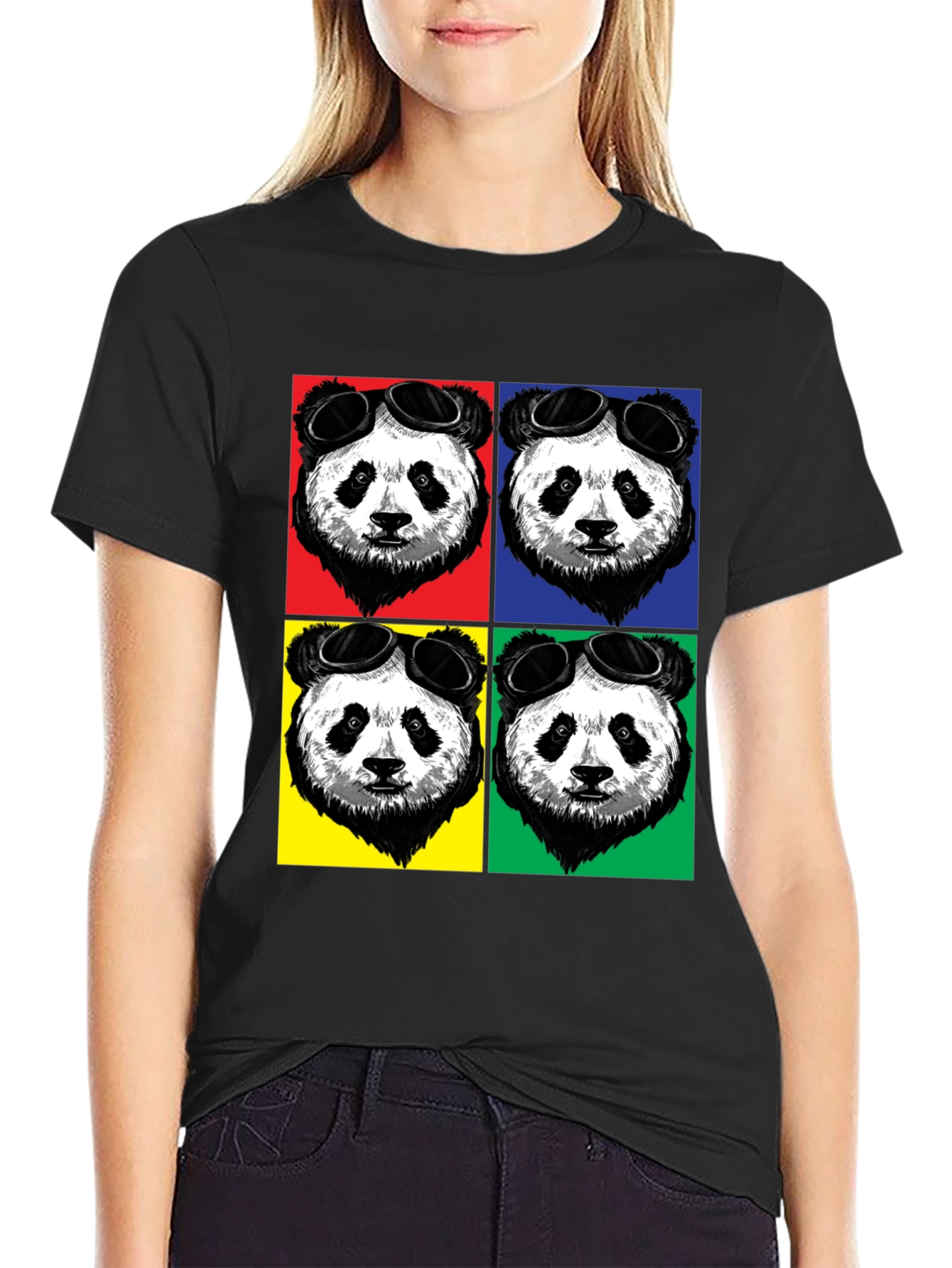 Pop Art Panda T-Shirt - Cool Graphic Tee