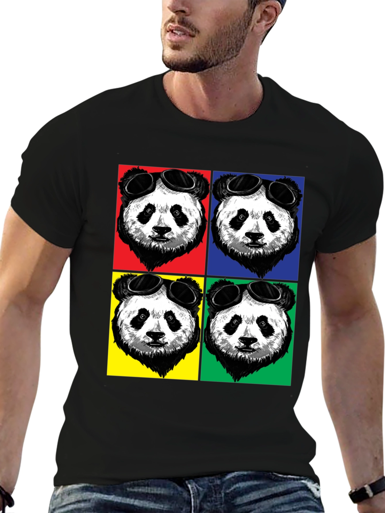 Pop Art Panda T-Shirt - Cool Graphic Tee