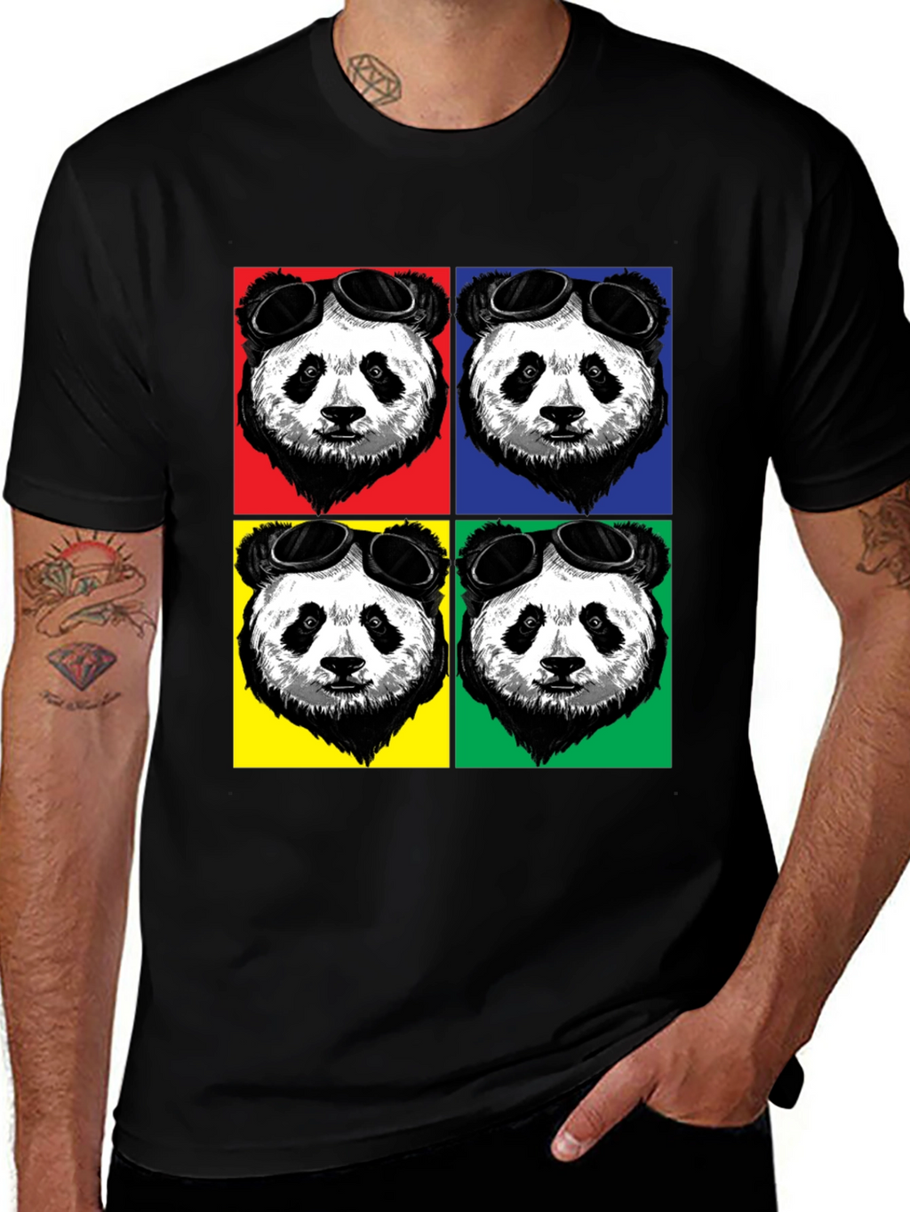 Pop Art Panda T-Shirt - Cool Graphic Tee