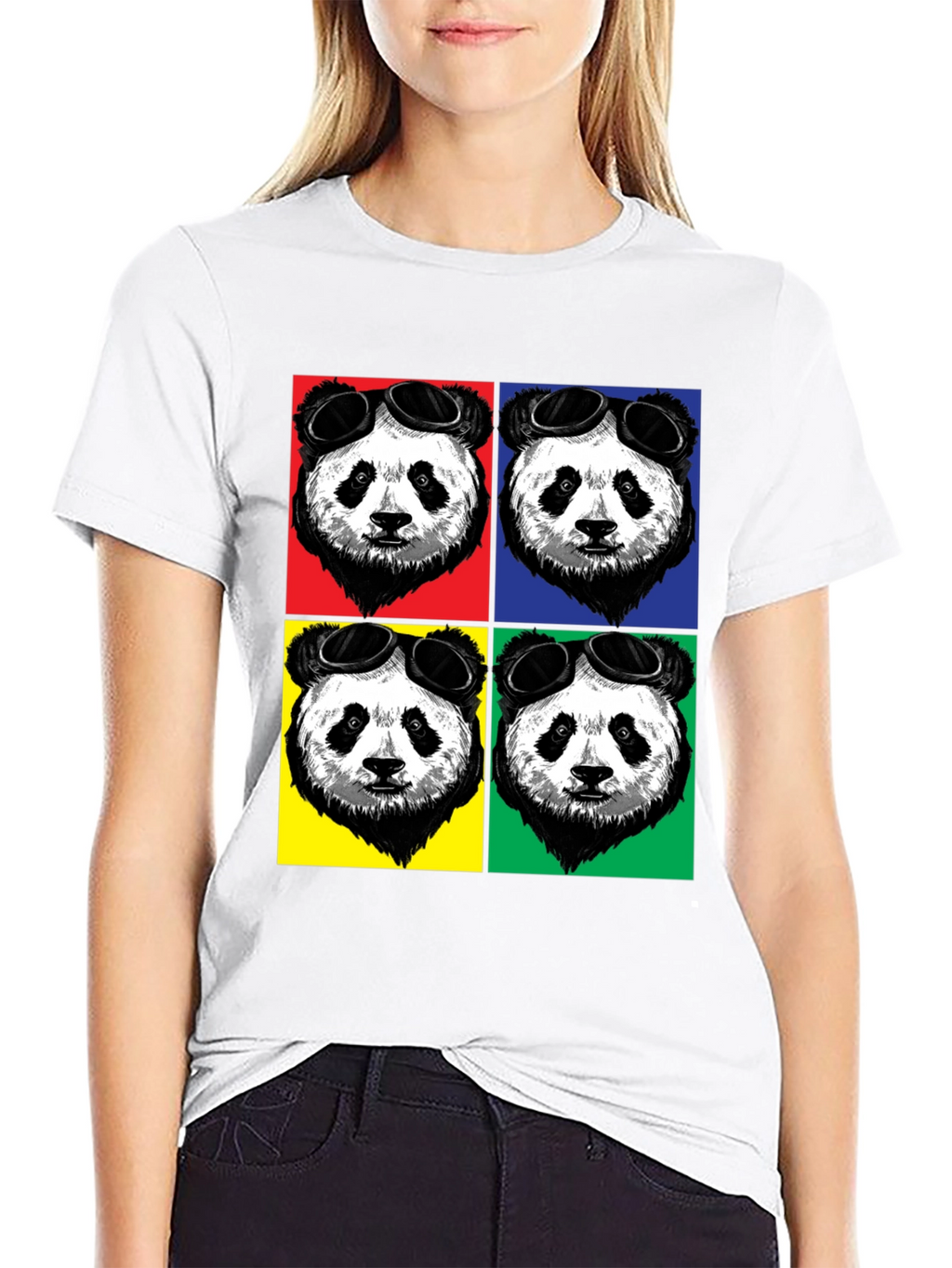 Pop Art Panda T-Shirt - Cool Graphic Tee
