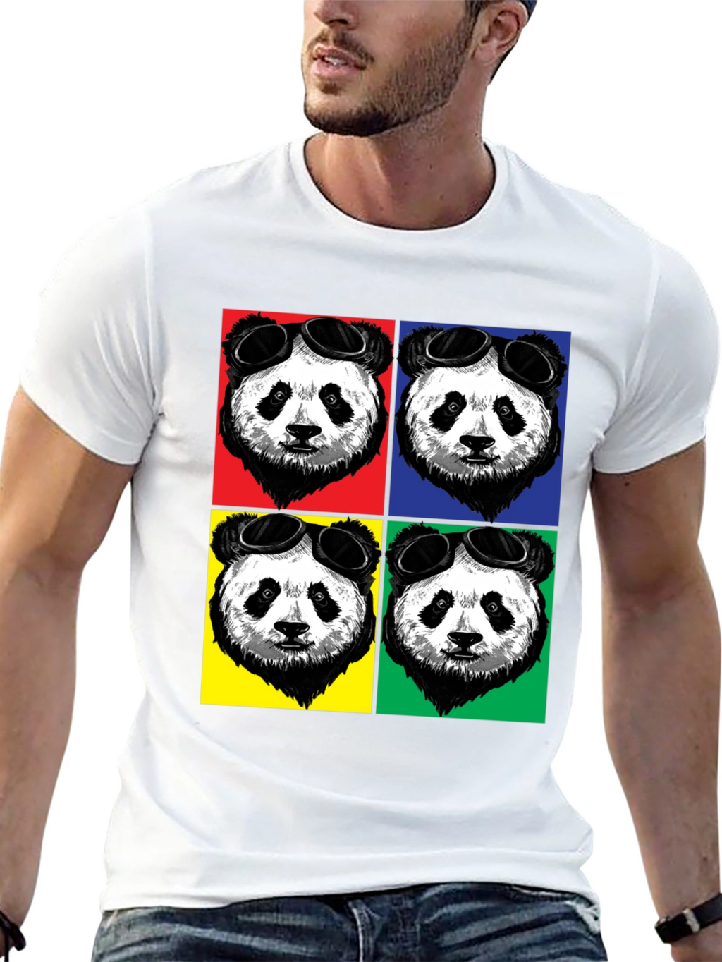 Pop Art Panda T-Shirt - Cool Graphic Tee