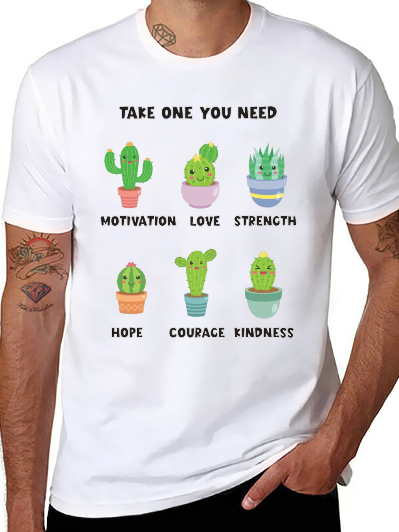 Cactus Motivation T-Shirt - Cute Inspirational Design