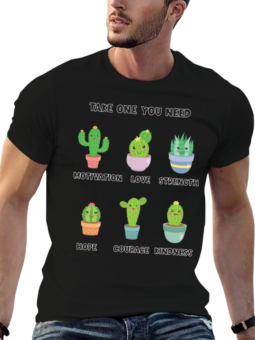 Cactus Motivation T-Shirt - Cute Inspirational Design