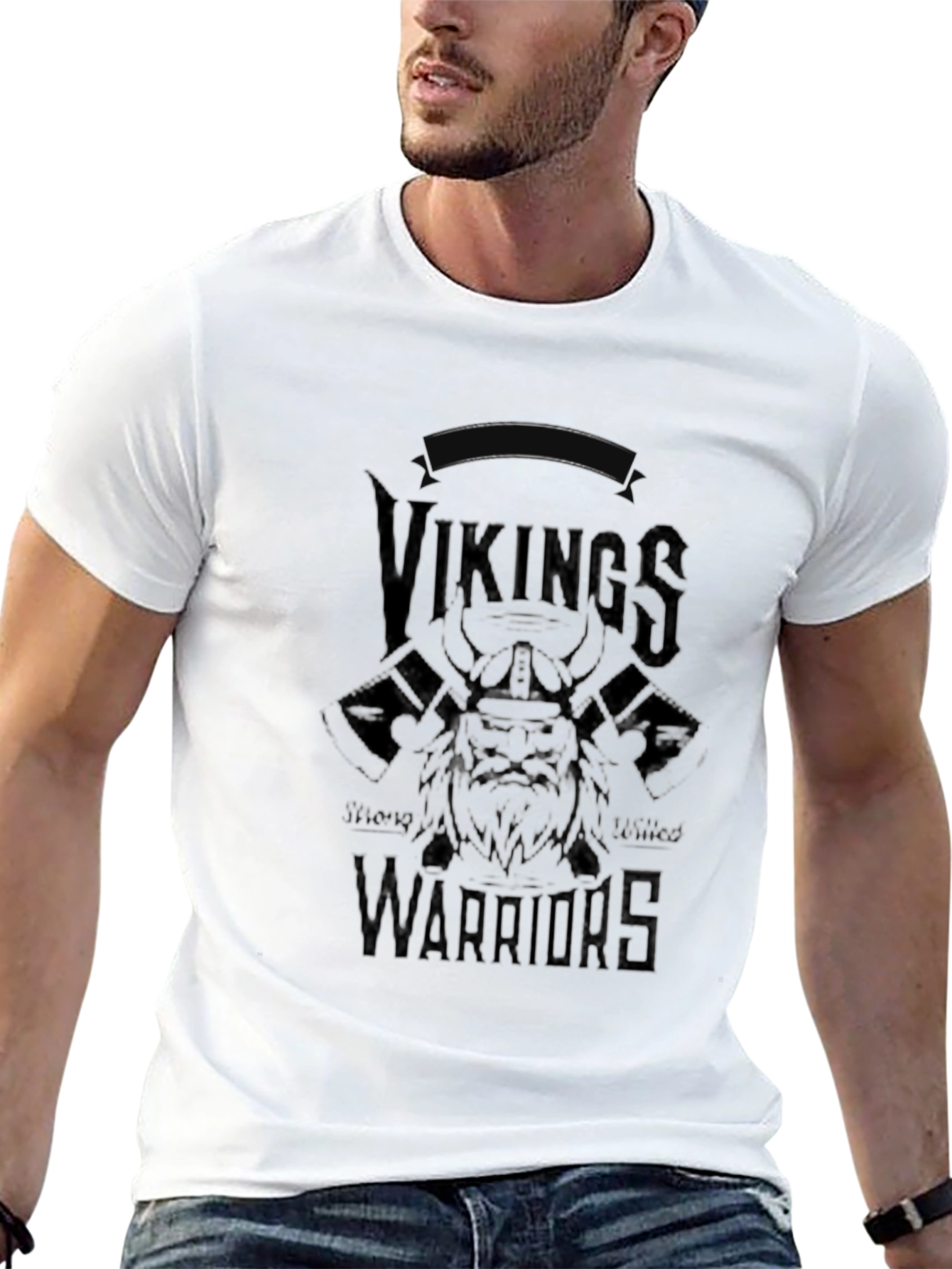 Vikings Warriors Black Graphic Tee