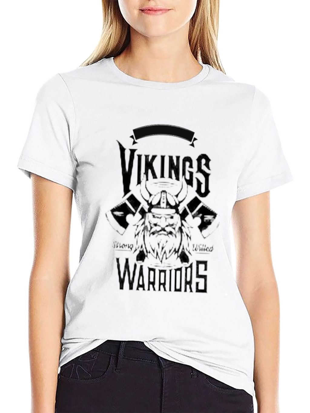 Vikings Warriors Black Graphic Tee