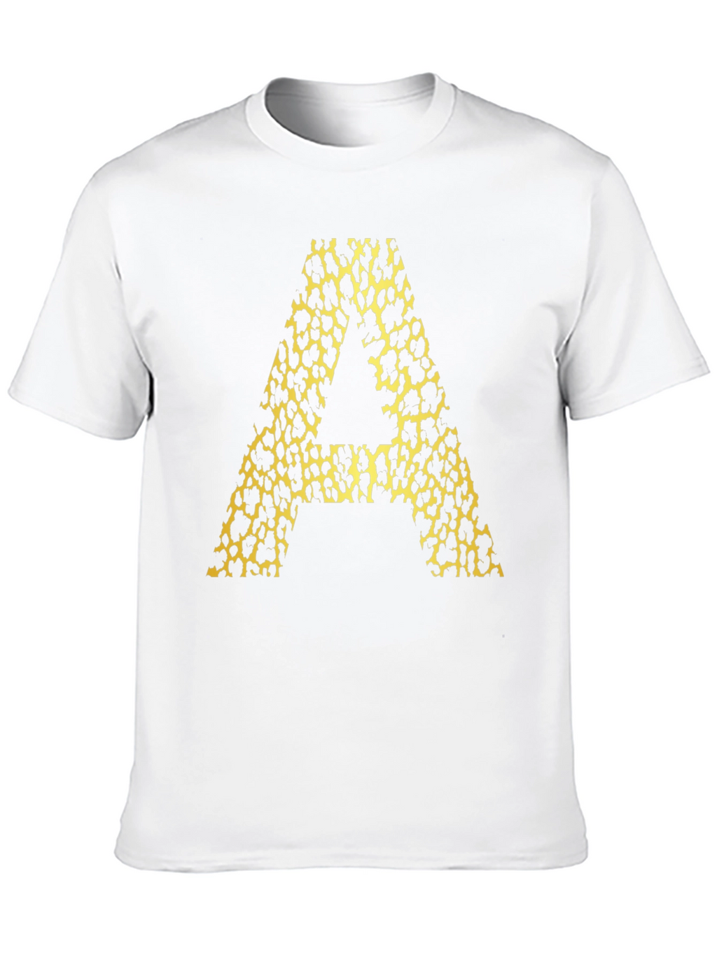 Leopard Print A Graphic Tee - Mens Black T-Shirt