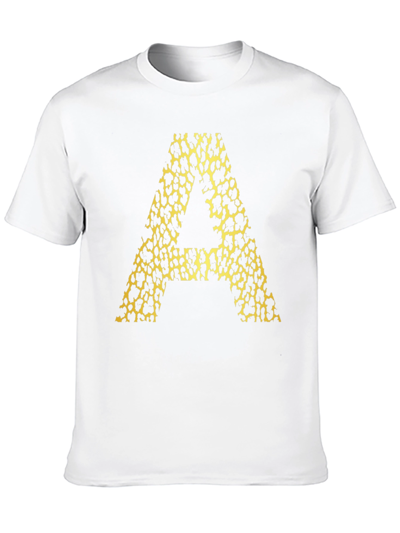 Leopard Print A Graphic Tee - Mens Black T-Shirt